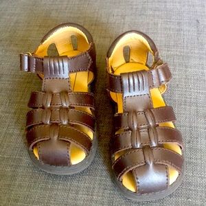 Max + Jake Dark Brown Leather Sandals